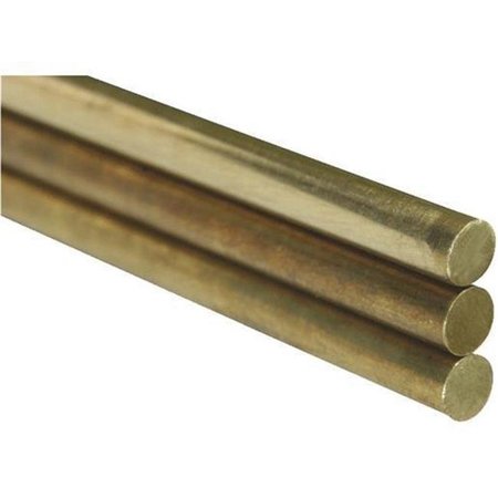 K & S PRECISION METALS K & S Precision Metals 801852 0.16 in. OD x 36 in. Solid Brass Rod 801852